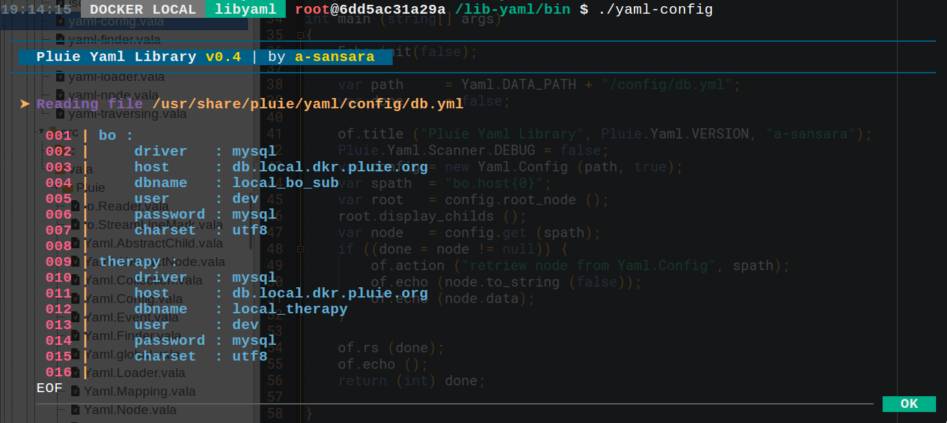 Sample yaml-config output1